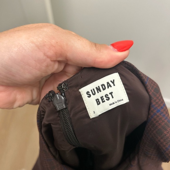 Sunday Best Brown Plaid Mini Dress - Picture 2 of 6